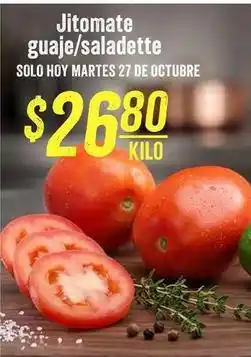 Soriana Híper Solo - jitomate guaje/saladette oferta