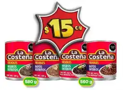 Bodega Aurrerá La Costeña frijoles negros refritos oferta