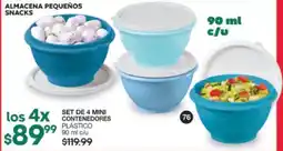 Fuller Set de 4 mini contenedores plástico oferta