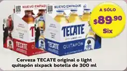 Super Aki Cerveza TECATE original o light quitapón oferta