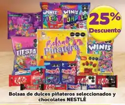 Super Aki Bolsas de dulces piñateros seleccionados y chocolates NESTLÉ oferta