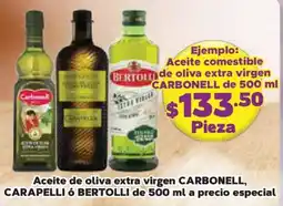 Super Aki Aceite de oliva extra virgen CARBONELL, CARAPELLI ó BERTOLLI oferta
