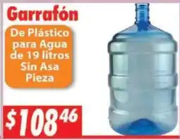 Casa Ley Garrafón De Plástico para Agua de 19 litros Sin Asa Pieza oferta