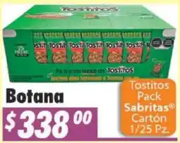 Casa Ley Tostitos Pack Sabritas Cartón oferta