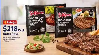 Sukarne arrachera marinada de res