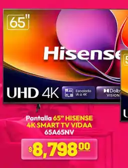 La Comer Hisense 4K Smart TV Vidaa 65A65NV oferta