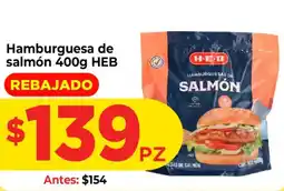 HEB heb hamburguesa de salmón oferta