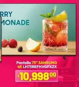 La Comer Samsung Pantalla 75" oferta