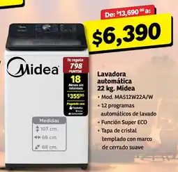Soriana Híper Lavadora automática Midea oferta