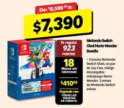 Soriana Híper Nintendo Switch Oled Mario Wonder Bundle oferta