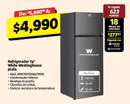 Soriana Híper White-Westinghouse refrigerador 7p³ plata oferta