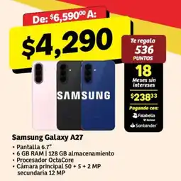 Soriana Híper Samsung Galaxy A27 oferta
