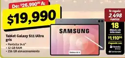 Soriana Híper Samsung Tablet Galaxy S11 Ultra gris oferta