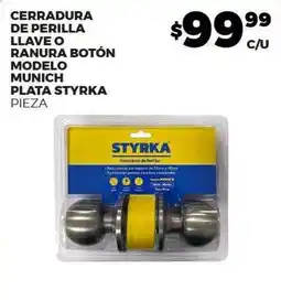 Merco Styrka cerradura de perilla llave o ranura botón modelo munich plata oferta
