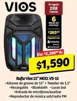 Soriana Mercado Vios Bafle Vios 15" MOD. VS-15 oferta