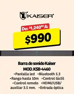 Soriana Mercado Kaiser barra de sonido oferta