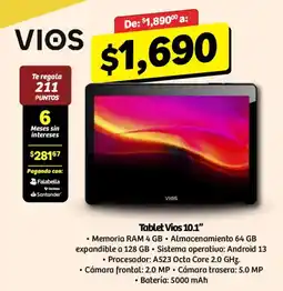 Soriana Mercado Vios Tablet Vios 10.1" oferta