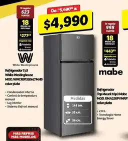 Soriana Mercado white-westinghouse refrigerador 7p3 oferta
