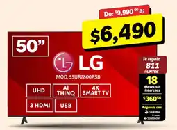Soriana Híper LG 50" oferta