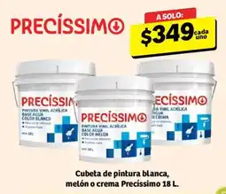 Soriana Mercado Precíssimo pintura vinil acrílica base agua color blanco, melón o crema oferta
