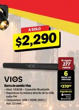 Soriana Híper Vios Barra de sonido Vios oferta
