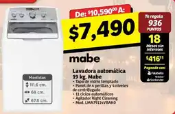 Soriana Híper mabe lavadora automática oferta