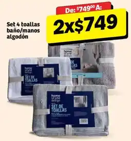 Soriana Híper home style design set de toallas oferta