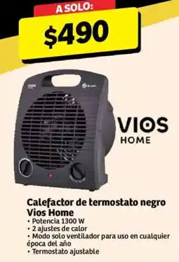 Soriana Híper Vios Home Calefactor de termostato negro oferta