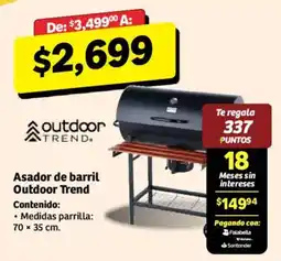 Soriana Híper Outdoor Trend Asador de barril oferta