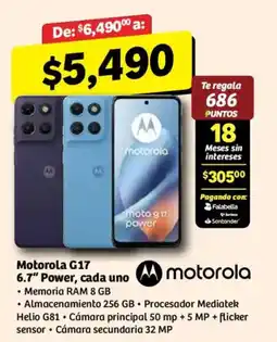 Soriana Mercado motorola moto g17 power oferta