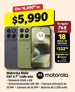 Soriana Mercado motorola moto g67 oferta