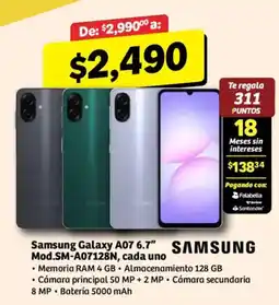 Soriana Mercado samsung samsung galaxy a07 6.7 oferta