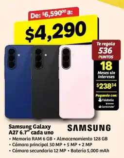 Soriana Mercado samsung samsung galaxy a27 6.7 oferta