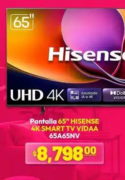 La Comer Hisense - pantalla 65 4k smart tv vidaa 65a65nv oferta
