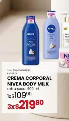 Nivea - crema corporal body milk