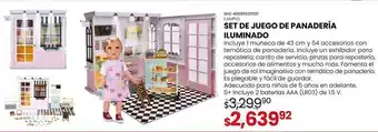 Set de juego de panadería iluminado