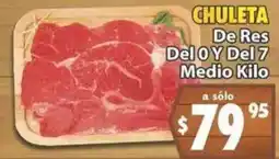 Casa Ley Chuleta De Res Del 0 Y Del 7 oferta