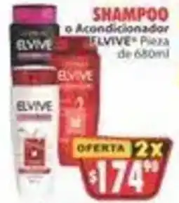 Casa Ley Elvive shampoo y acondicionador oferta