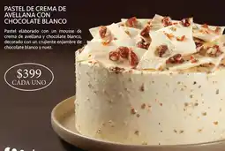 Soriana Híper Pastel de crema de avellana con chocolate blanco oferta
