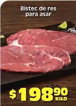 Soriana Híper Bistec de res para asar oferta