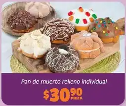 Soriana Híper Pan de muerto relleno individual oferta