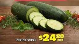 Soriana Híper Pepino verde oferta