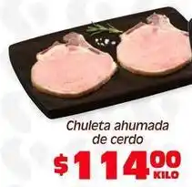 Soriana Híper Chuleta ahumada de cerdo oferta