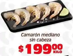 Soriana Híper Camarón mediano sin cabeza oferta