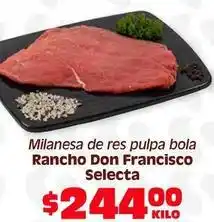 Soriana Híper Don francisco - milanesa de res pulpa bola oferta
