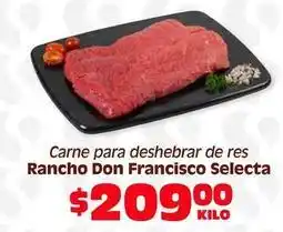 Soriana Híper Don francisco - carne para deshebrar de res oferta