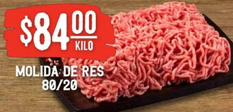 Soriana Híper Molida de Res 80-20 oferta