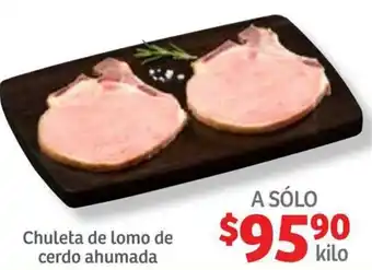 Soriana Híper Chuleta de Lomo de Cerdo Ahumada oferta