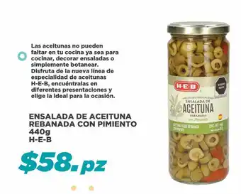 Heb aceituna verde rellena de pimiento 440 gr