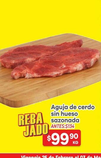 HEB Aguja de cerdo oferta